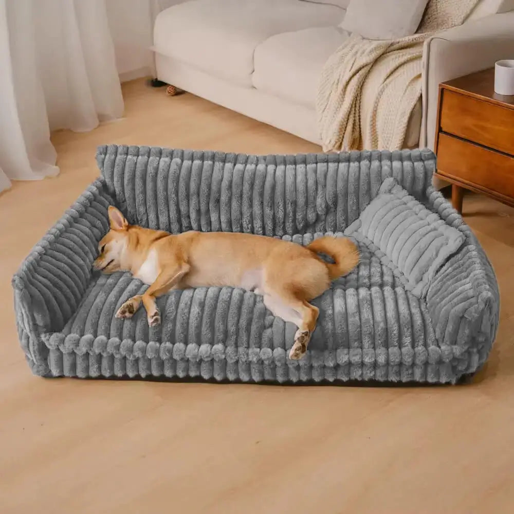 MrFluffyFriend - Canapé Pour Chien Gris Foncé